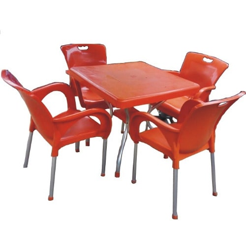 Plastic Round Table And Four Plastic Chairs 7454189 1 