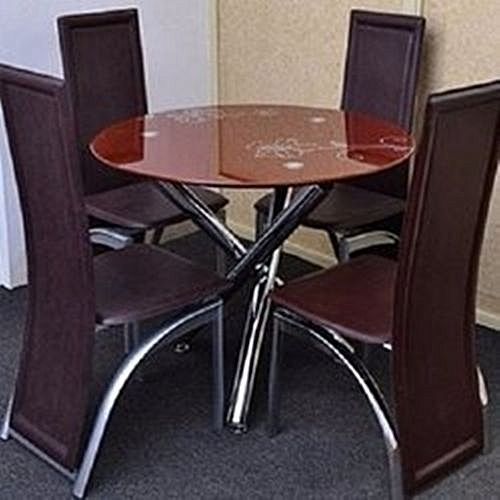 Round Glass Dining Set Exquisite Home, Round Glass Dining Table Set 4 Chairs